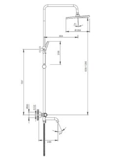 Душевая стойка Splenka S03.24.09 графит